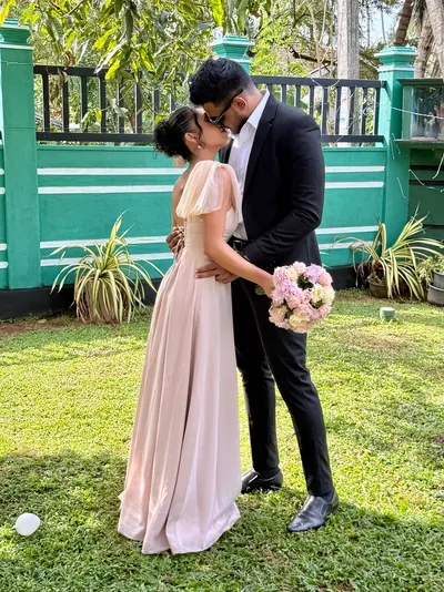 Pasindu and Nihara on the day they were engaged